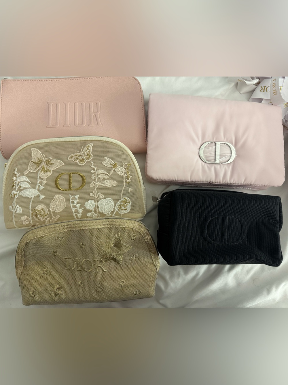 dior makeup bags bundle (total of 5)